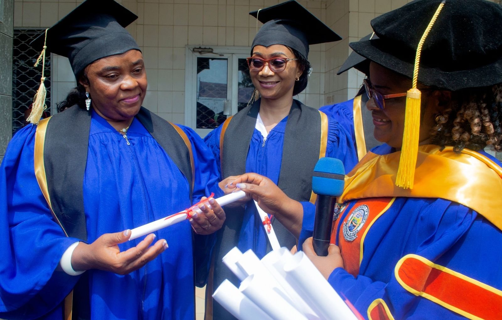 Convocation — graduands receive their diplomas